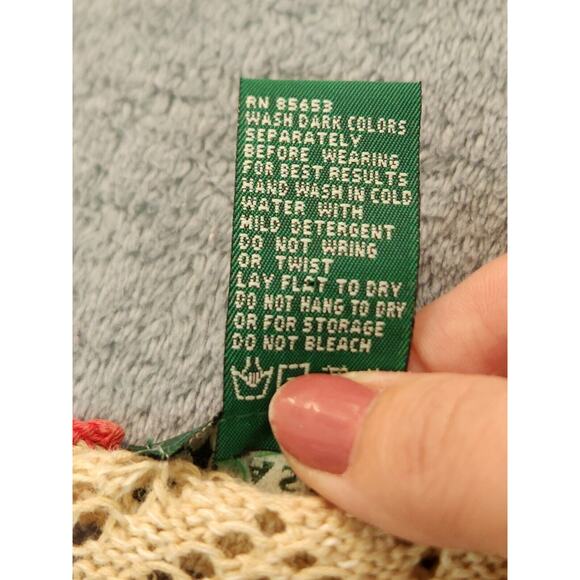 Country Classics Koret Beige Pink Floral Embroidered Crocheted Vest Size 1X - Picture 10 of 10